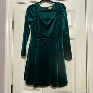 NWOT COPPER KEY Square Neck Velvet Mini Dress